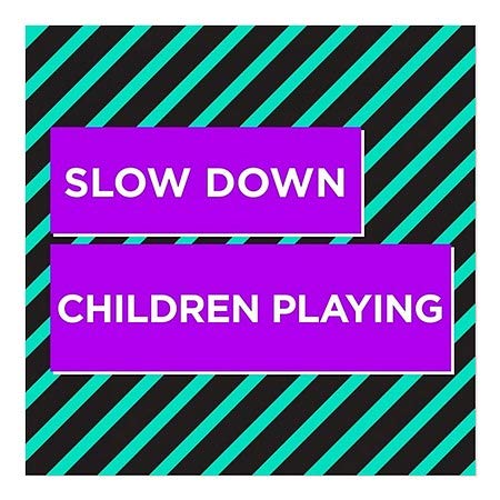 Cgsignlab | האטה ילדים משחקים -בלוק מודרני נצמד חלון | 5 x5